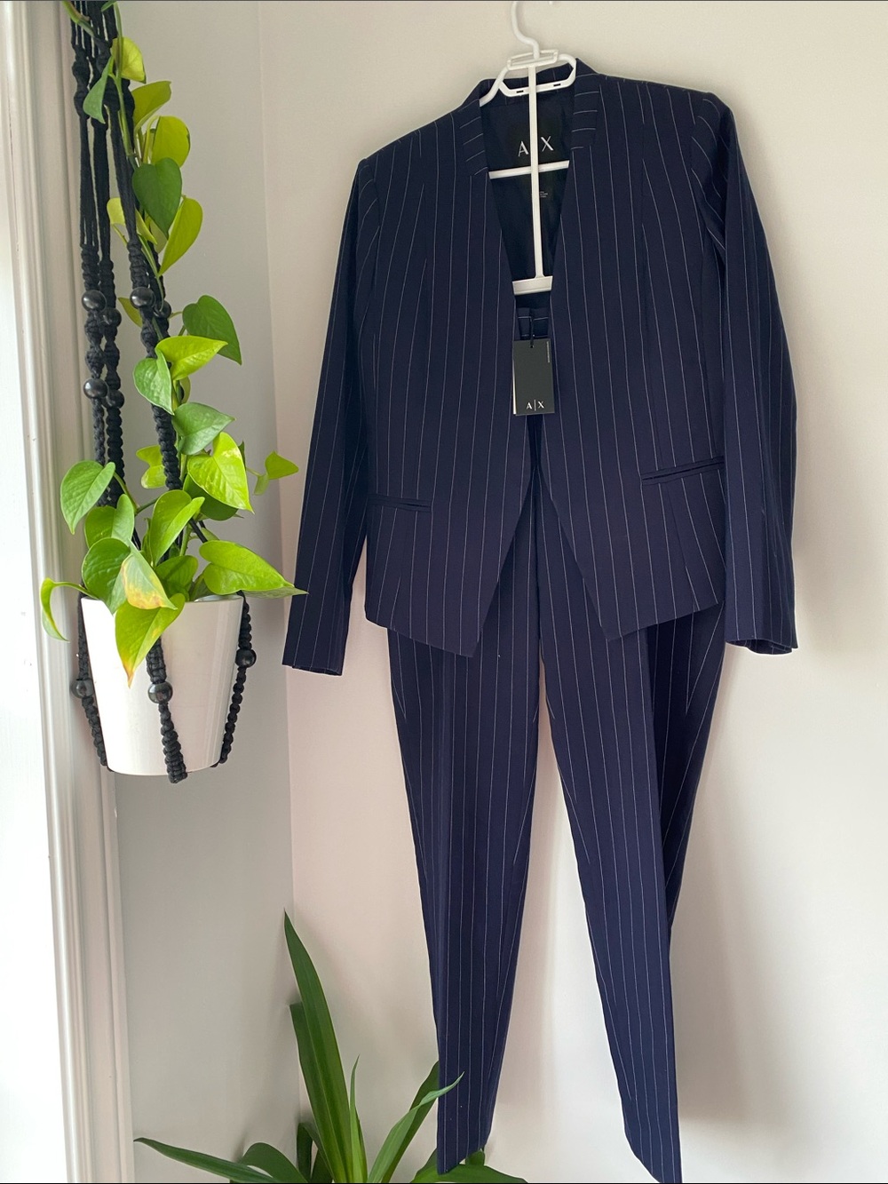 A/X Armani Exchange Navy Pinstripe Two-Piece Suit